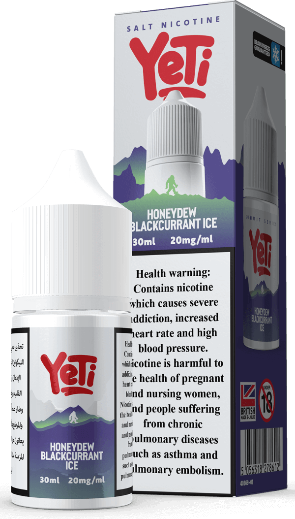 Honeydew Blackcurrant Ice vape flavour by yeti