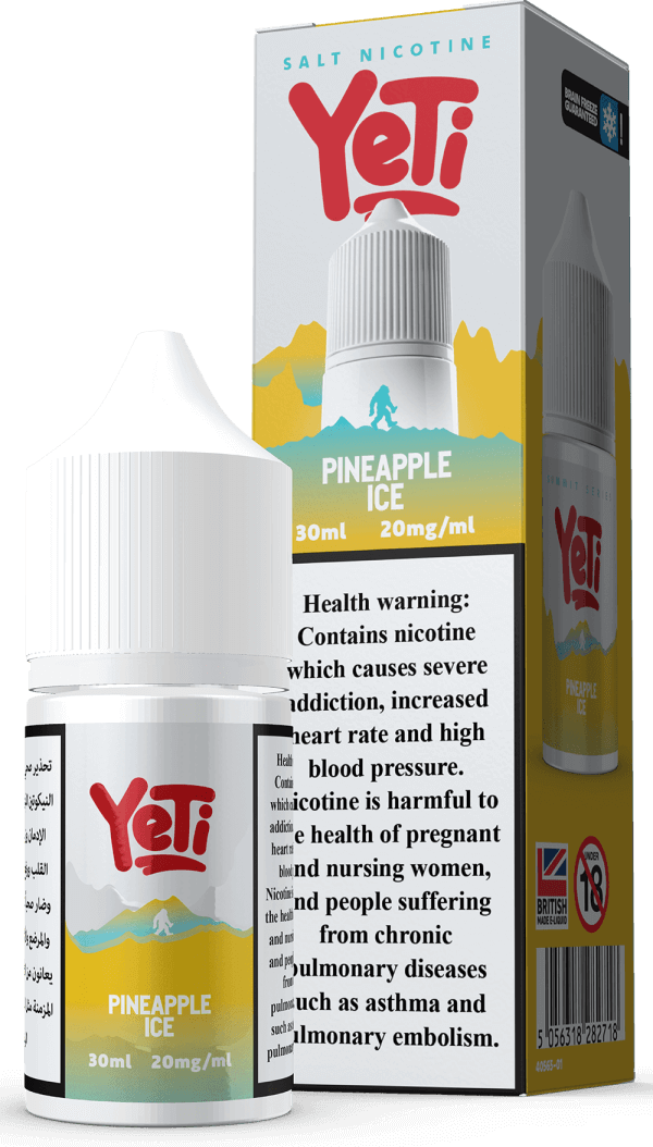 Pineapple Ice vape flavour by yeti