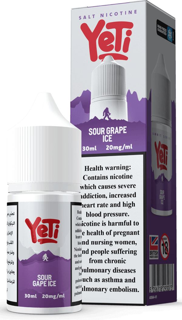 Grape ice vape flavour by yeti