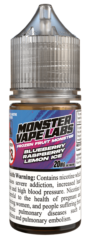 Monster Vape Labs 3 Blueberry Raspberry Lemon Ice Vape Flavour Monster Vape